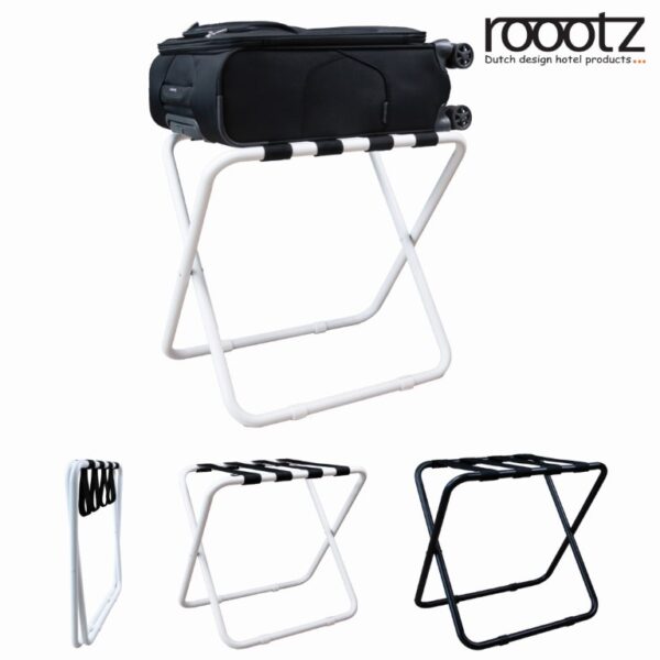 Hotel Suitcase Stand White